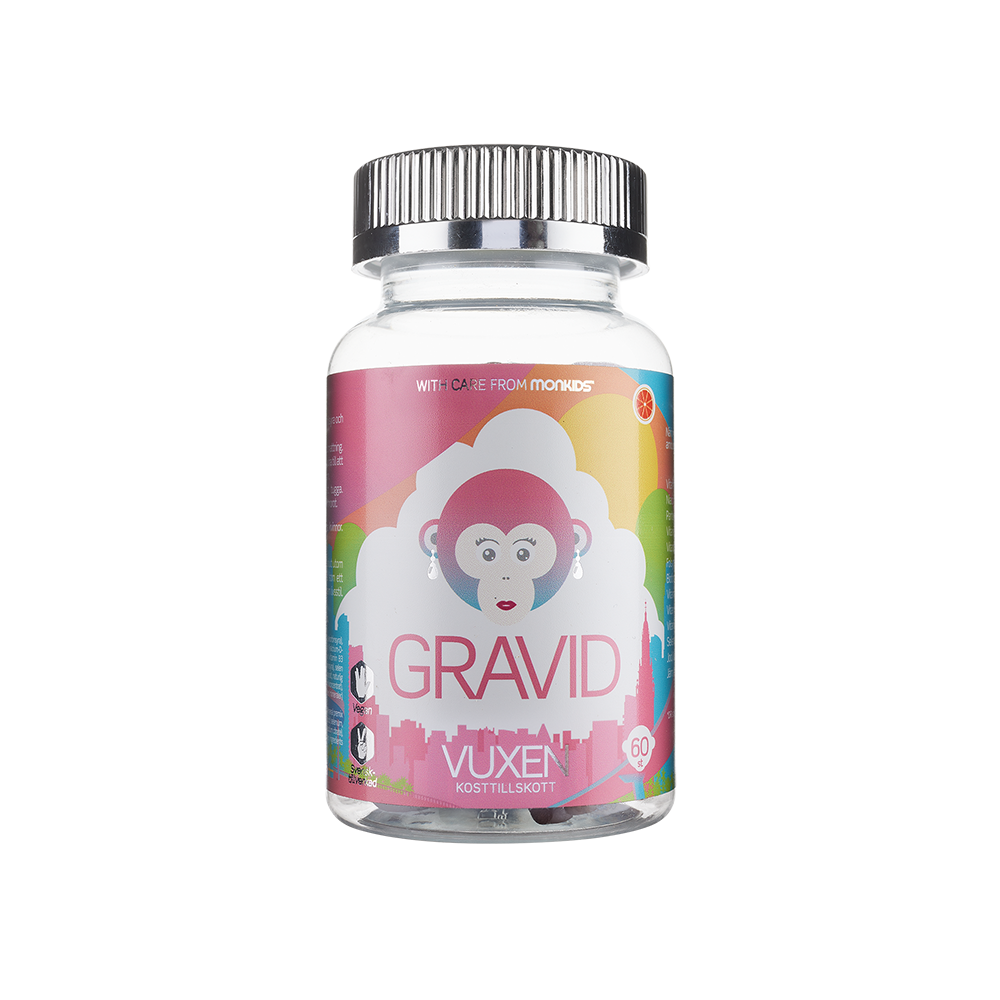 Monkids™ Gravid vitaminer Blodapelsin smak vuxen